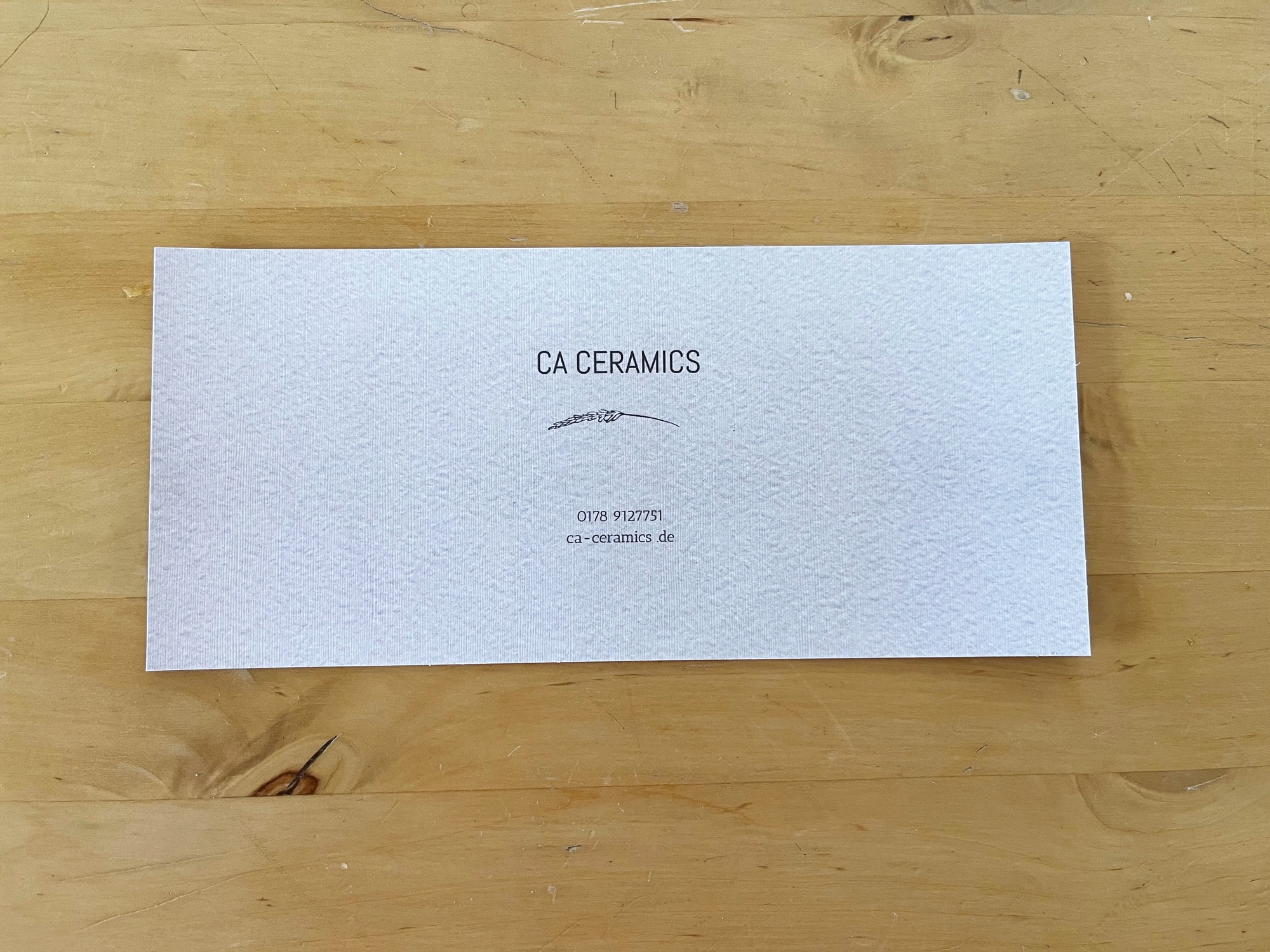 CA CERAMICS Wertgutschein